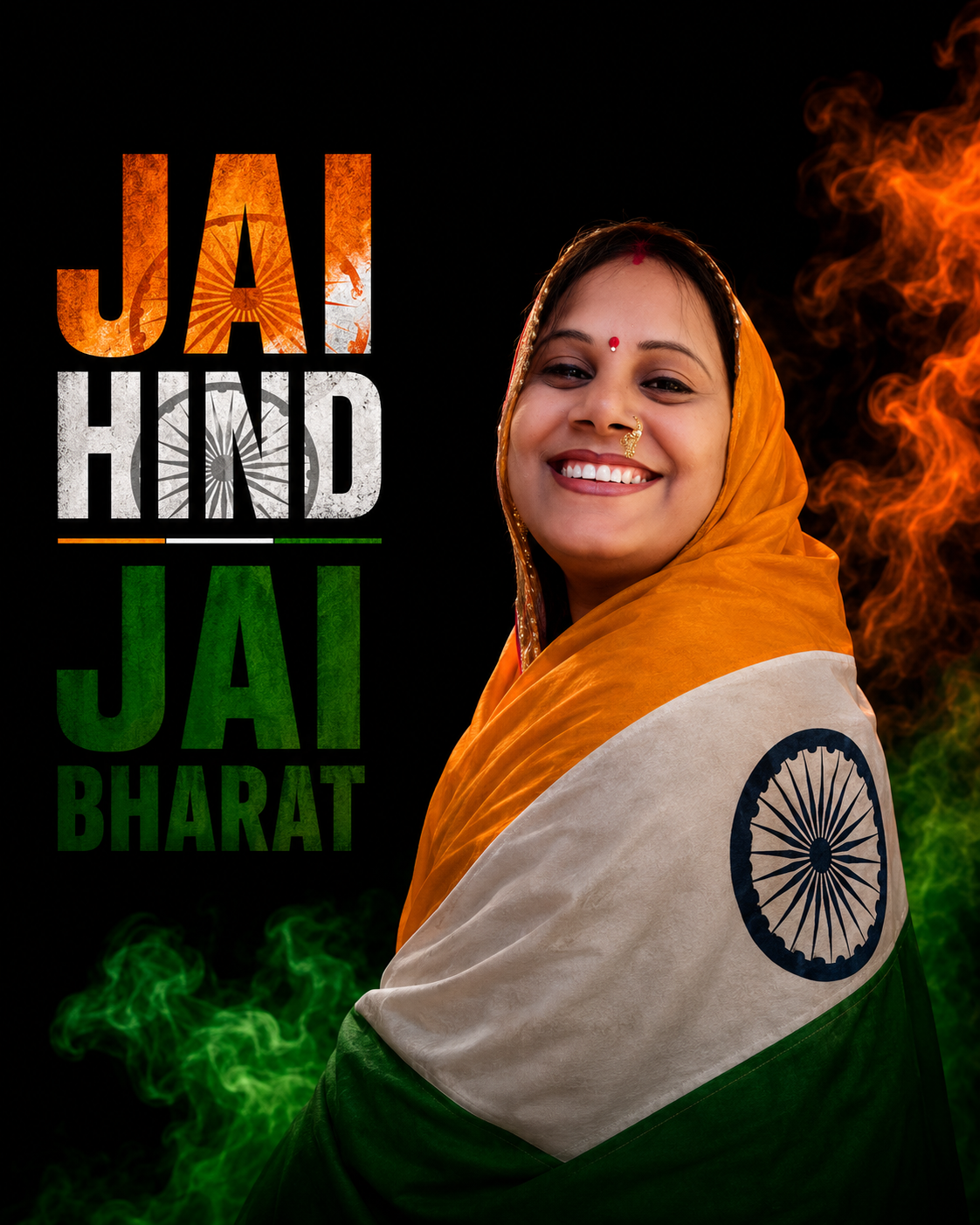 JAI HIND JAI BHARAT Pose